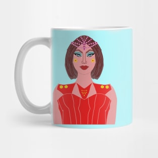 Space Girl with Stars & Makeup Mug